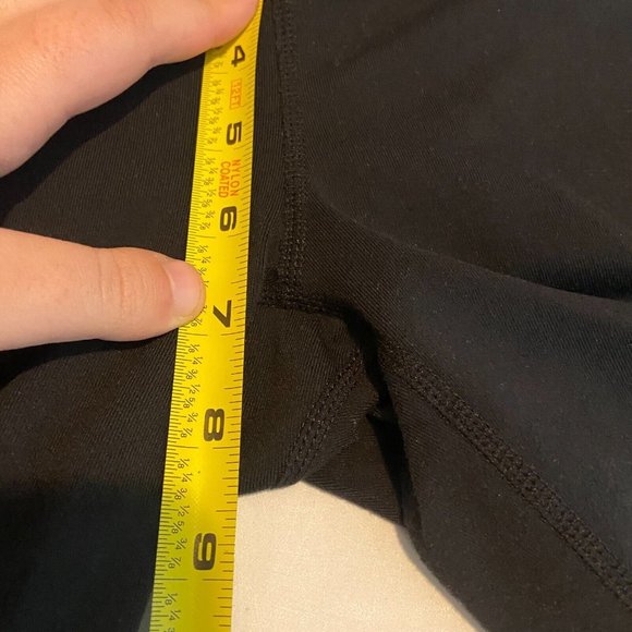 Athleta Capri Leggings Womens S Solid Black Stretch Elastic Hem Athletic Workout - Picture 5 of 7